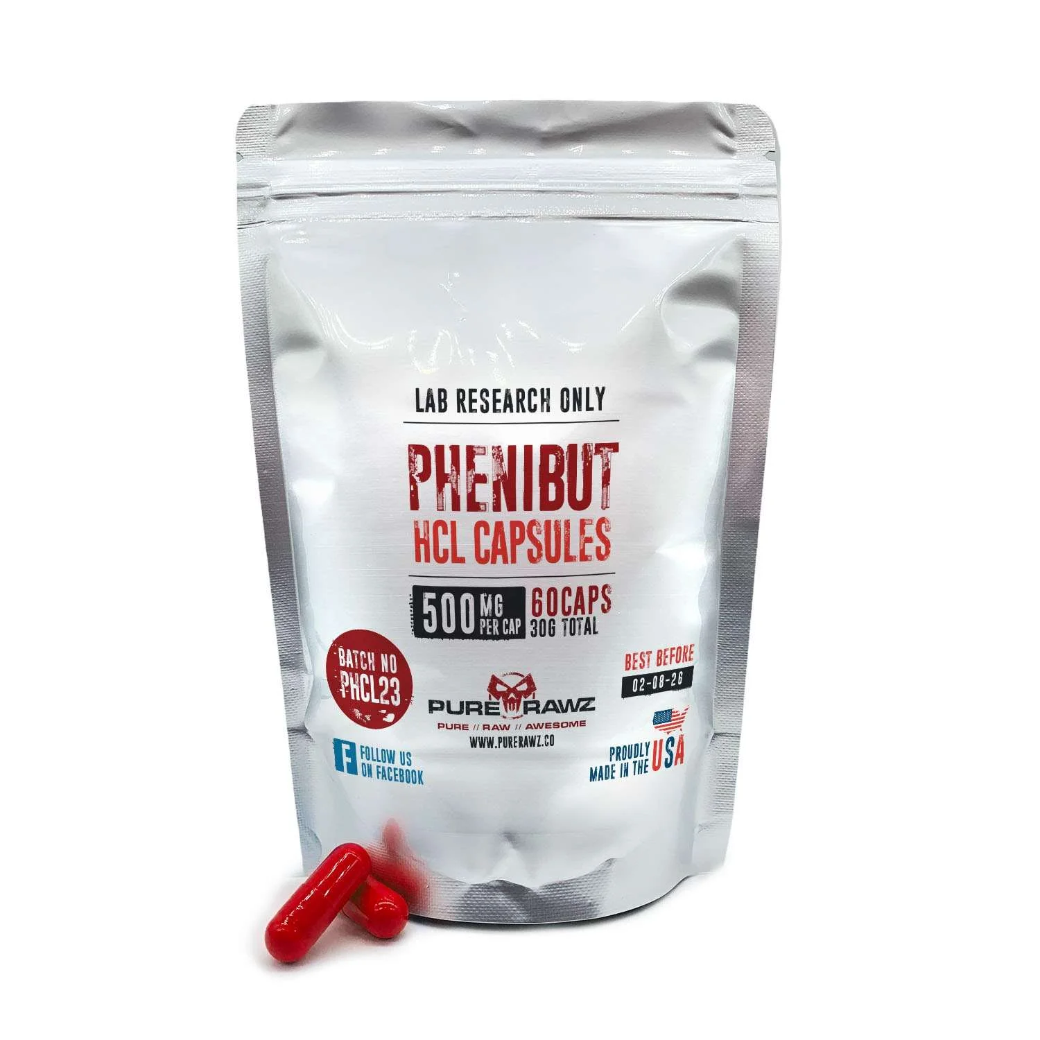 Buy Phenibut HCl | High Purity Research Grade β-Phenyl-GABA caps phenibut 500mg60ct 1
